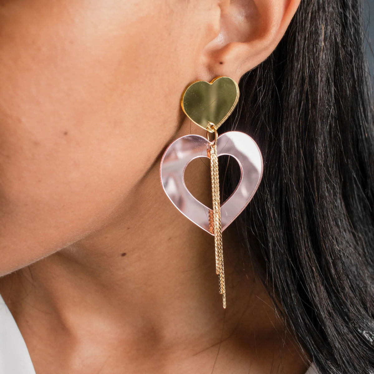 Pendientes Doble Corazón Deluxe